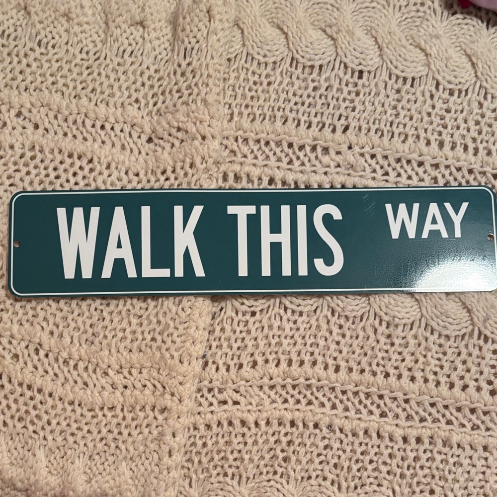 Green 'Walk This Way' Sign